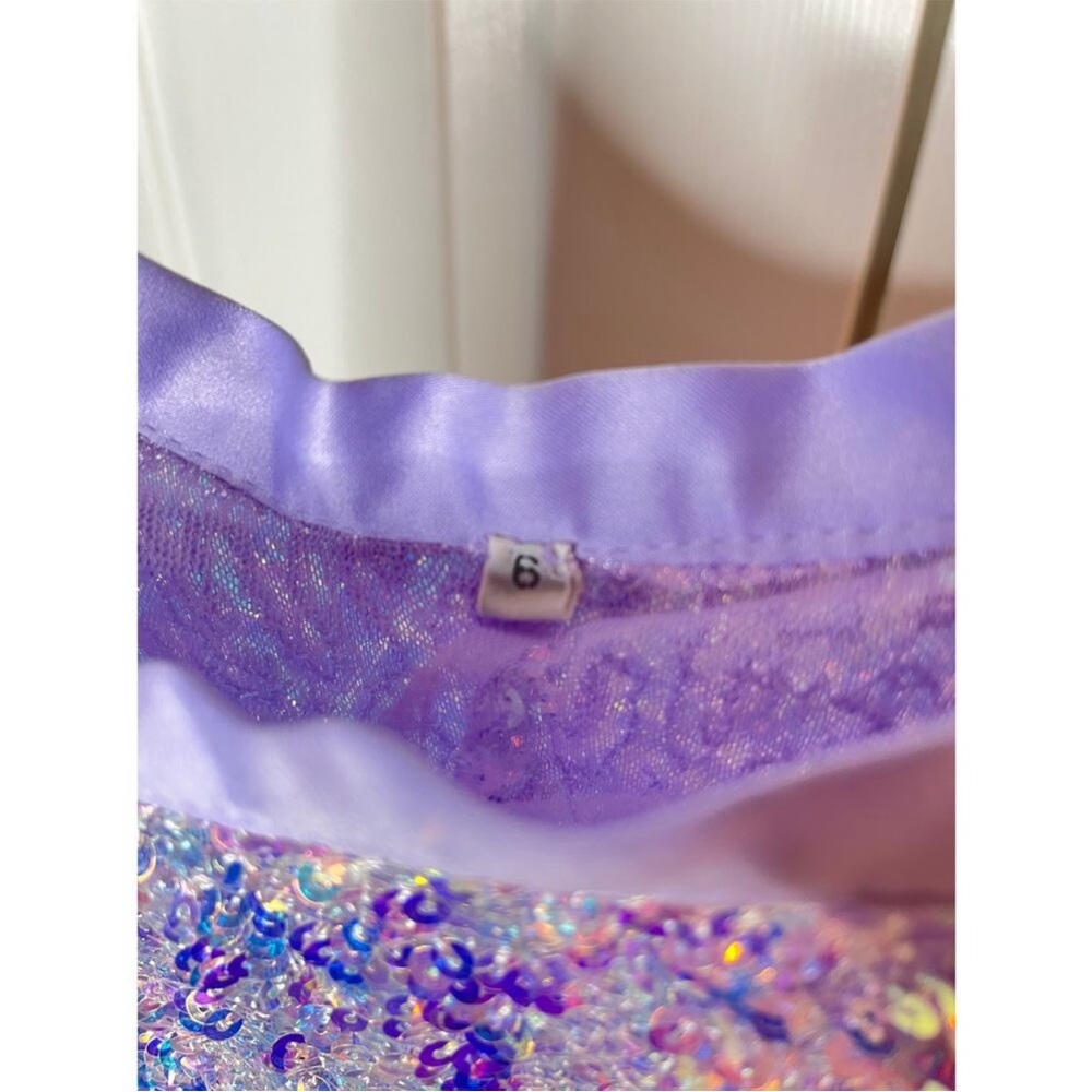 Lucci‎ Lu, 1250 Violet, Sz 6, Two Piece Over Skirt, Full Sequin - Picture 13 of 13